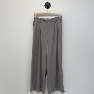 Halara Flex High Waisted Pocket Wide Leg Waffle Work Pants Women Medium Petite